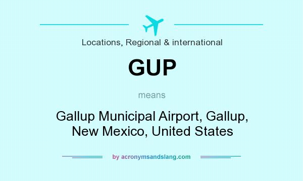 What does GUP mean? It stands for Gallup Municipal Airport, Gallup, New Mexico, United States