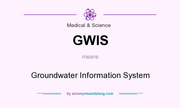 What does GWIS mean? It stands for Groundwater Information System