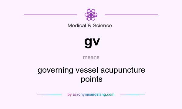 What does gv mean? It stands for governing vessel acupuncture points