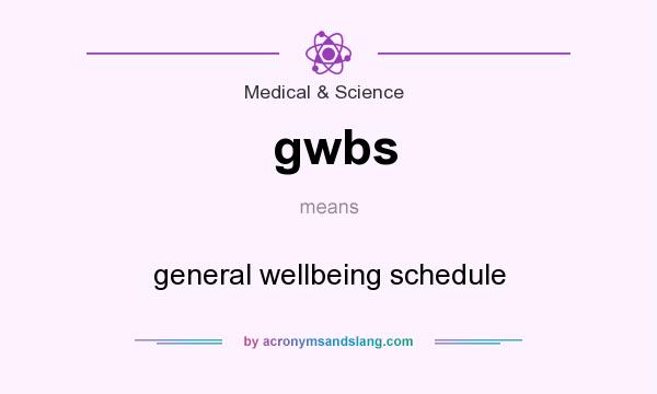 What does gwbs mean? It stands for general wellbeing schedule