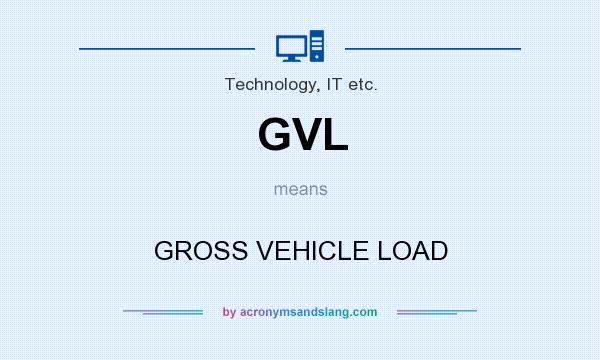 What does GVL mean? It stands for GROSS VEHICLE LOAD