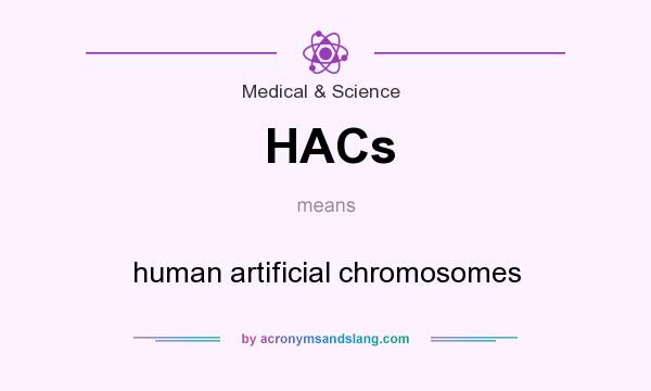 What does HACs mean? It stands for human artificial chromosomes