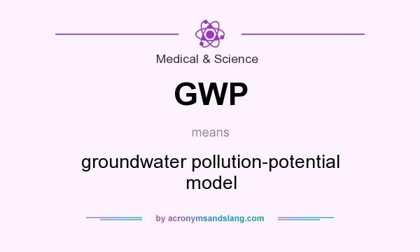 What does GWP mean? It stands for groundwater pollution-potential model