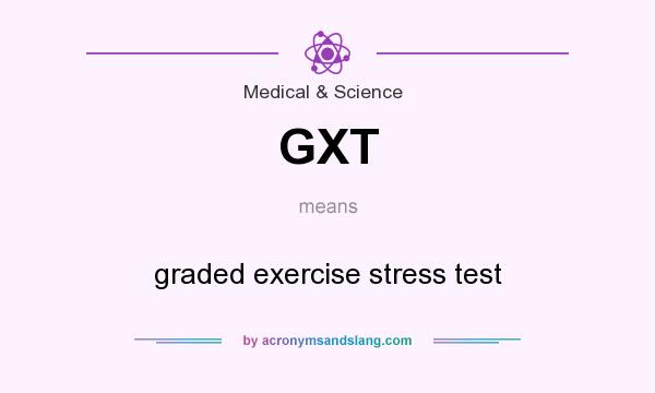 What does GXT mean? It stands for graded exercise stress test