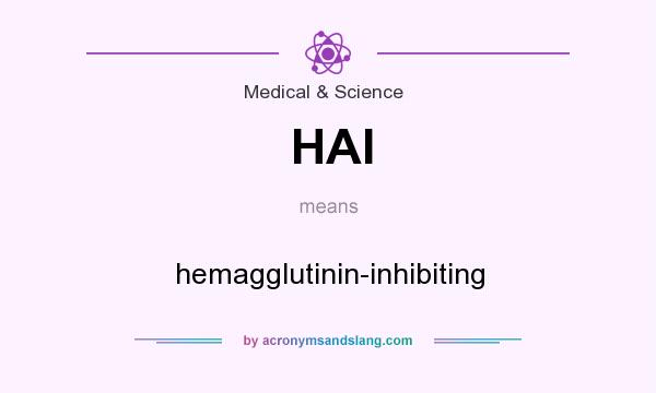 What does HAI mean? It stands for hemagglutinin-inhibiting