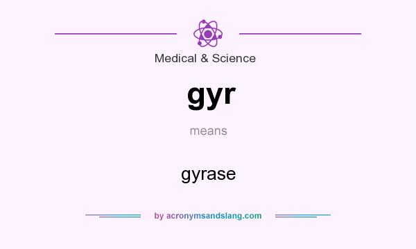 What does gyr mean? It stands for gyrase