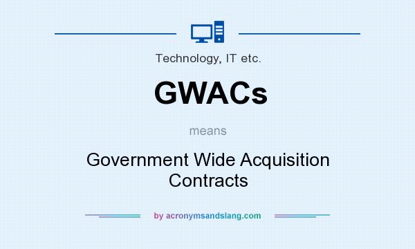 What does GWACs mean? It stands for Government Wide Acquisition Contracts