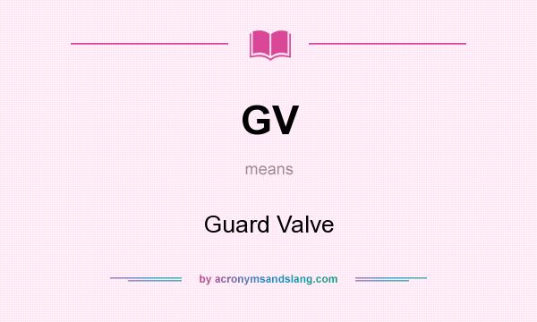 What does GV mean? It stands for Guard Valve
