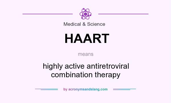 What does HAART mean? It stands for highly active antiretroviral combination therapy