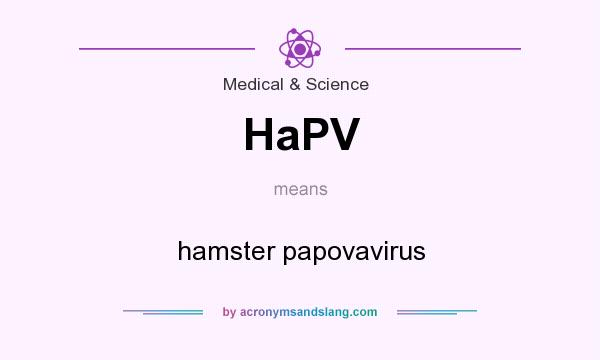 What does HaPV mean? It stands for hamster papovavirus
