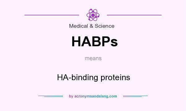 What does HABPs mean? It stands for HA-binding proteins