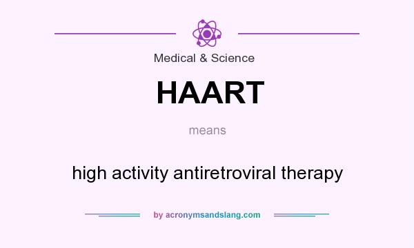 What does HAART mean? It stands for high activity antiretroviral therapy