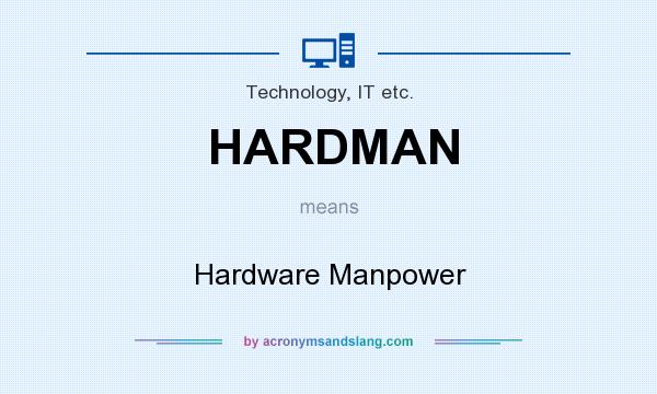What does HARDMAN mean? It stands for Hardware Manpower