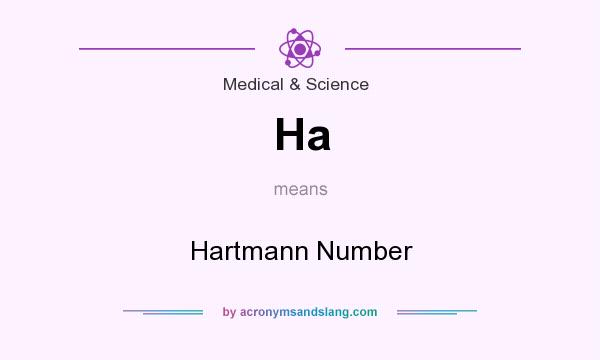 What does Ha mean? It stands for Hartmann Number