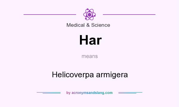 What does Har mean? It stands for Helicoverpa armigera