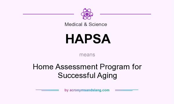 What does HAPSA mean? It stands for Home Assessment Program for Successful Aging