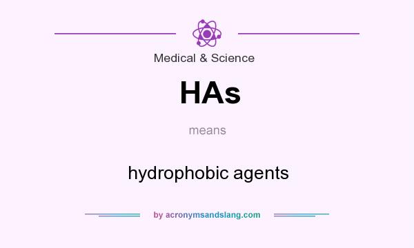 What does HAs mean? It stands for hydrophobic agents