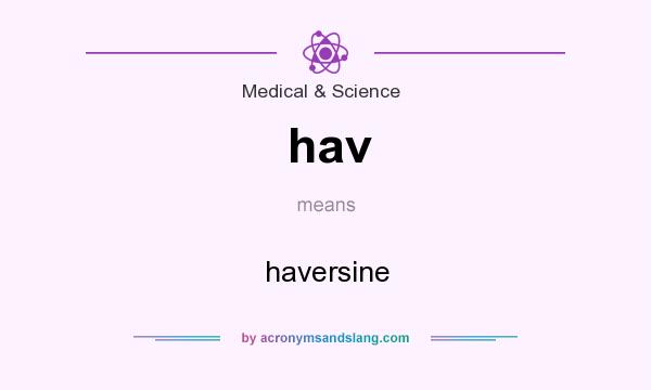 What does hav mean? It stands for haversine