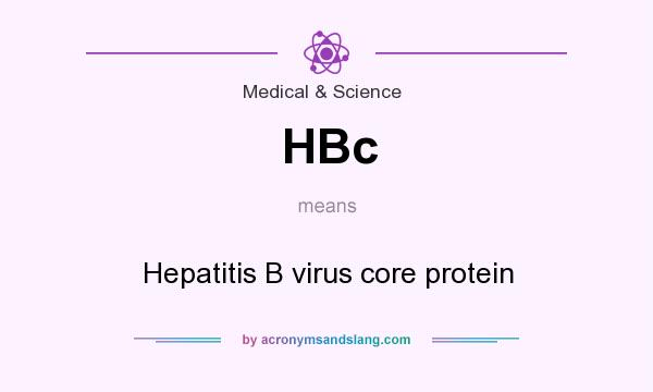 What does HBc mean? It stands for Hepatitis B virus core protein