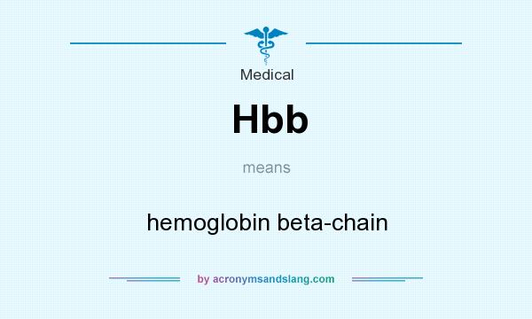 What does Hbb mean? It stands for hemoglobin beta-chain