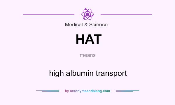 What does HAT mean? It stands for high albumin transport