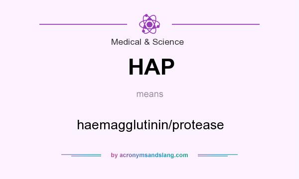 What does HAP mean? It stands for haemagglutinin/protease