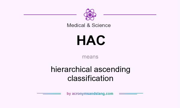 What does HAC mean? It stands for hierarchical ascending classification