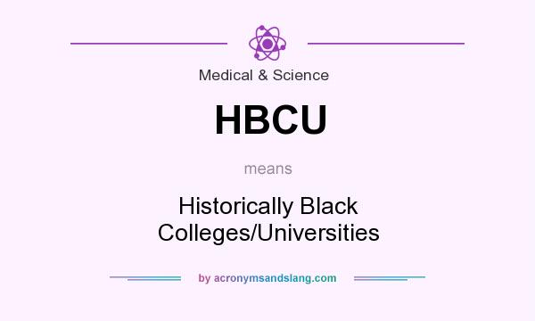 What does HBCU mean? It stands for Historically Black Colleges/Universities