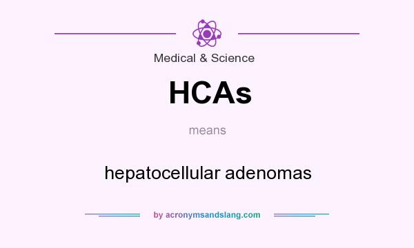 What does HCAs mean? It stands for hepatocellular adenomas