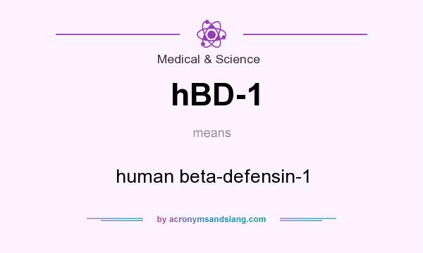 What does hBD-1 mean? It stands for human beta-defensin-1