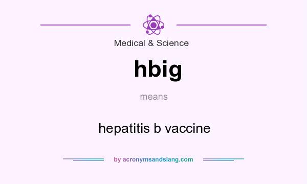 What does hbig mean? It stands for hepatitis b vaccine