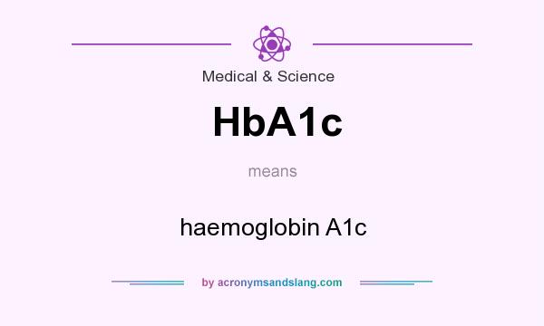 What does HbA1c mean? It stands for haemoglobin A1c
