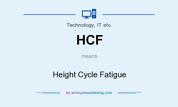 What does HCF mean? It stands for Height Cycle Fatigue