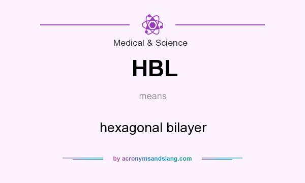 What does HBL mean? It stands for hexagonal bilayer
