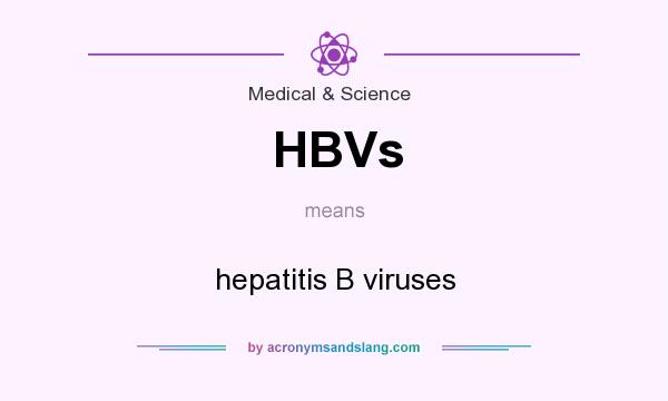What does HBVs mean? It stands for hepatitis B viruses