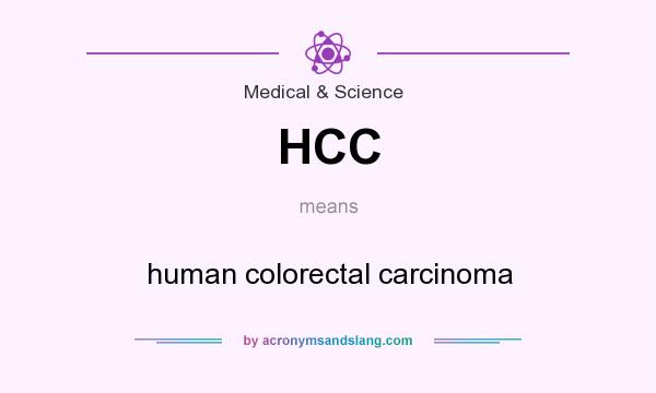 What does HCC mean? It stands for human colorectal carcinoma