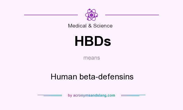 What does HBDs mean? It stands for Human beta-defensins