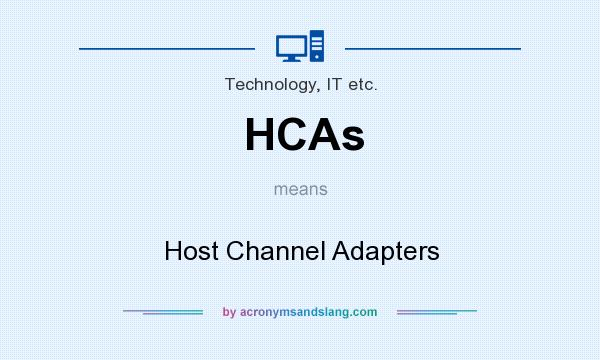 What does HCAs mean? It stands for Host Channel Adapters