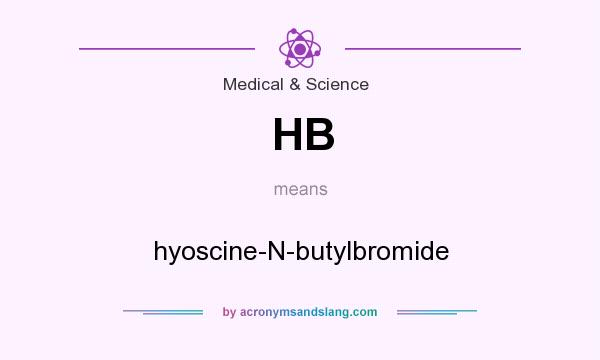 What does HB mean? It stands for hyoscine-N-butylbromide