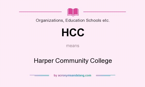 What does HCC mean? It stands for Harper Community College