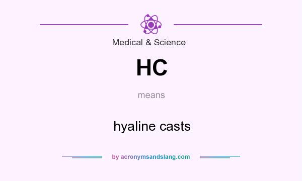 What does HC mean? It stands for hyaline casts