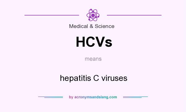 What does HCVs mean? It stands for hepatitis C viruses