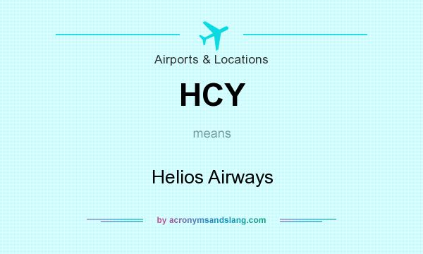 What does HCY mean? It stands for Helios Airways