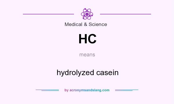 What does HC mean? It stands for hydrolyzed casein