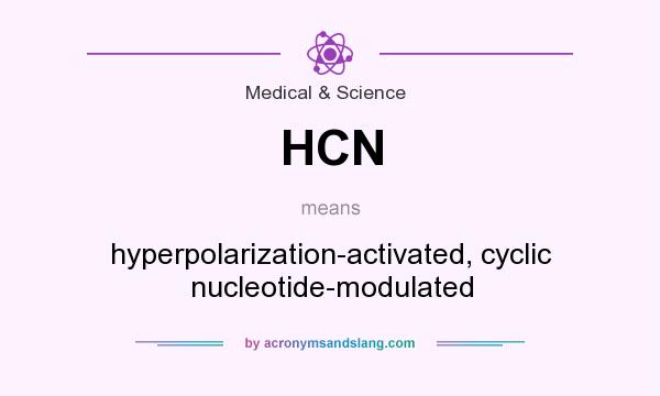 What does HCN mean? It stands for hyperpolarization-activated, cyclic nucleotide-modulated