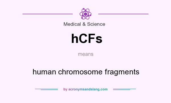 What does hCFs mean? It stands for human chromosome fragments