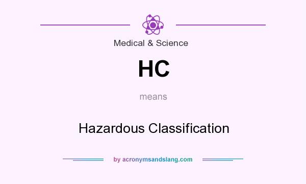 What does HC mean? It stands for Hazardous Classification