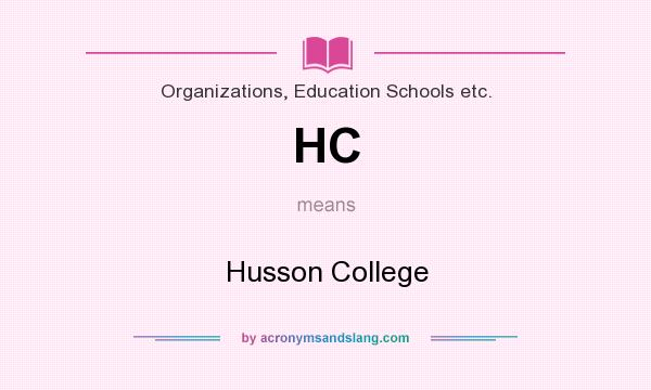 What does HC mean? It stands for Husson College