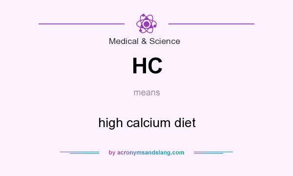 What does HC mean? It stands for high calcium diet