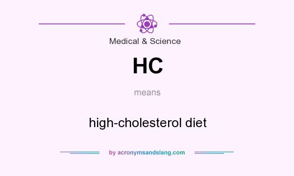 What does HC mean? It stands for high-cholesterol diet